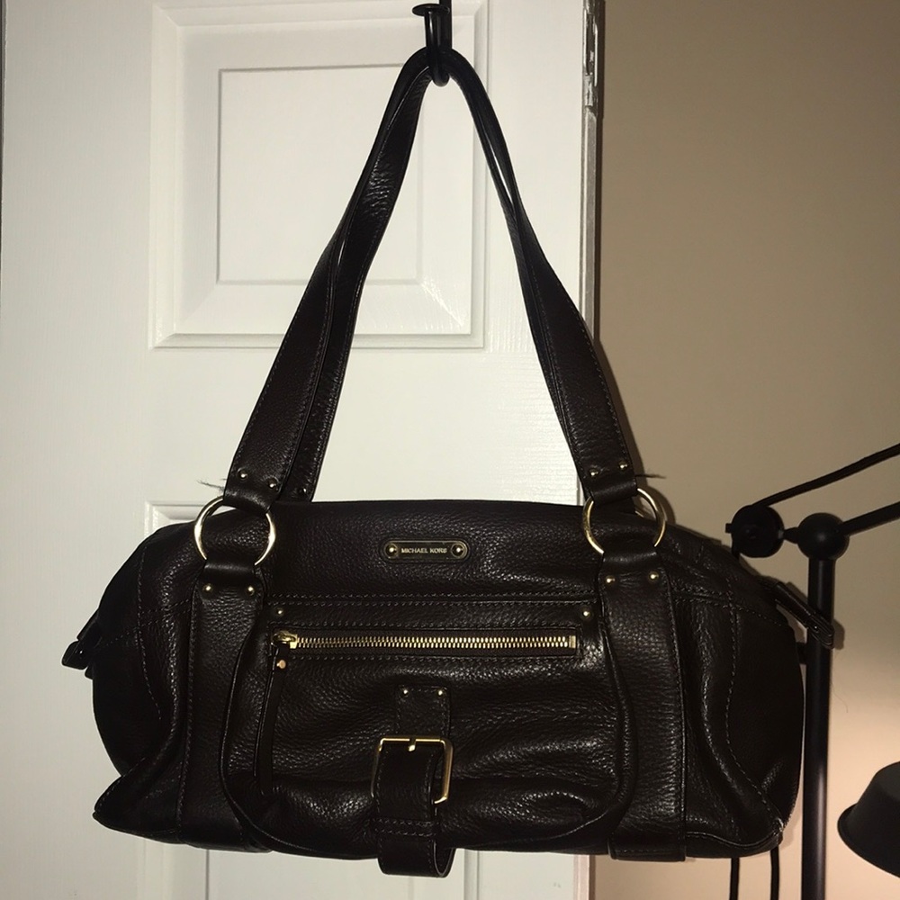 Michael Kors brown leather satchel
